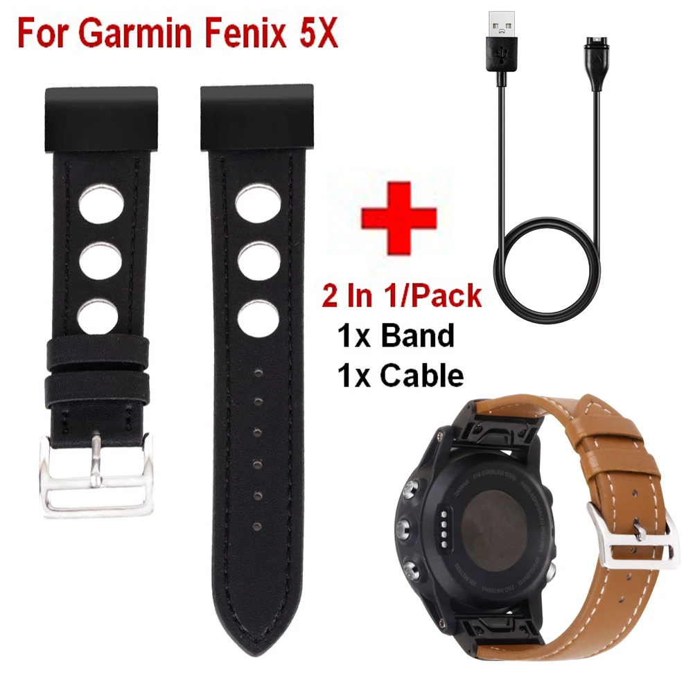 

2 In1 Quick Release Watch Band for Garmin Fenix 5X 5 5S USB Charger Cable Replacement Wrist Strap for Garmin Fenix Watch Belt