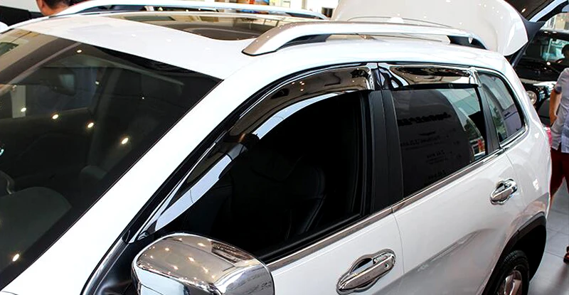 For Kia Optima 2010-2015 Window Visor Sun Guard Outside Mount Light Grey 4pcs