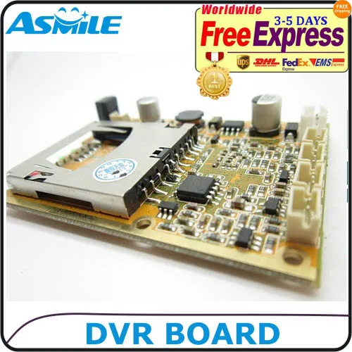  1-CH car dvr module D1 resolution Mpeg-4 compressive format 32GB sd card supported mini size 60*45m