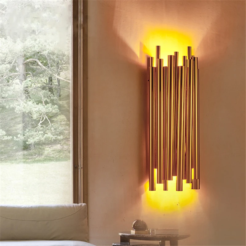 Прикроватный латунный светодиодный настенный светильник в скандинавском холле для спальни и кухни, настенный светильник ing