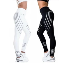 2018Sports Trouser Fitness Leggings Women Sport Quick Dry Running Pants Leggins Quick Dry Night Glowing Tights Leggings Fitness