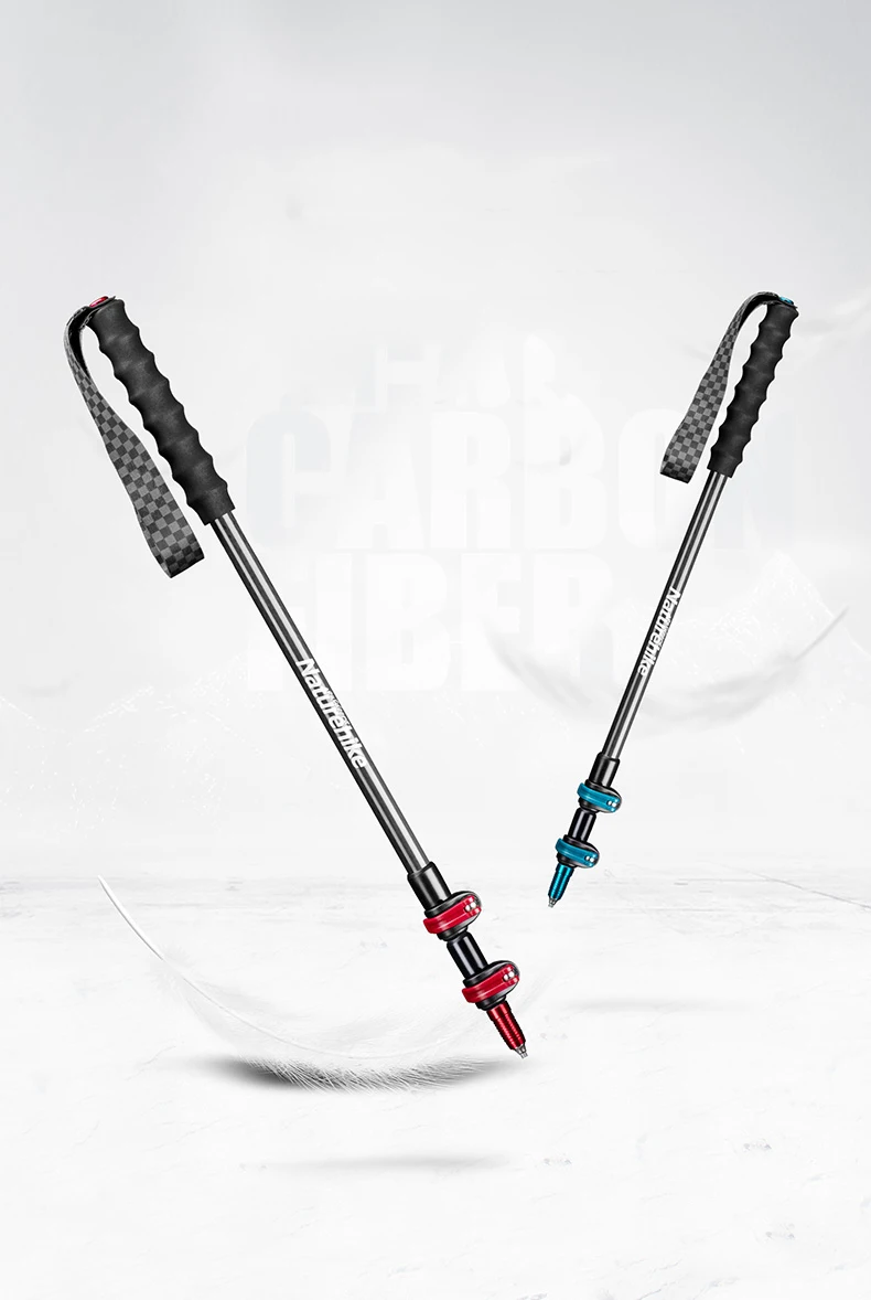 135g de Fibra de Carbono Naturehike Peso Leve Bloqueio Externo Trekking Pole 3 Seção Portátil Escalada Andando Prata Prêmio Vara Mod. 1260373 14 Esporte e Lazer