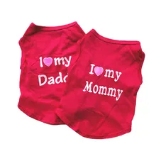 2 шт./компл. летняя жилетка для собак, футболка с принтом в виде букв и щенка футболки Одежда для животных FP8