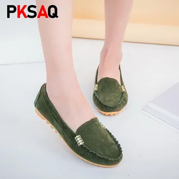 

Woman Flats 2019 Pointed Toe Slip on Shoes Woman Ballet Flats PU Leather Loafers Boat Shoes Weave Ladies Shoes Zapatos Mujer