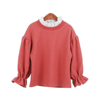 

2018 Autumn New Pattern Korean Children's Garment Long Sleeve Lace Neckline Girl Children Sweater