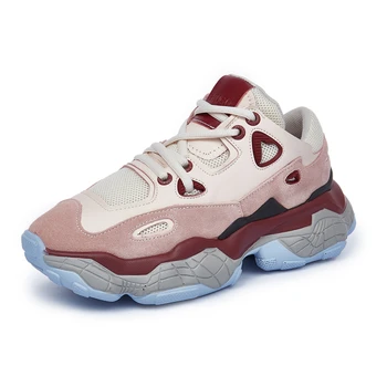 

Women's running shoes 2019 New Spring Breathable Sports Thick-soled Shoes