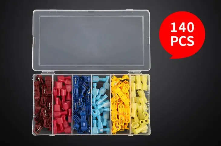 

Free shipping 140pcs Pluggable Fast Connector Connectors Terminals Crimp Electrical Car Audio