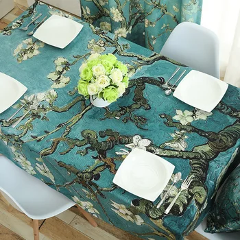 

New Table cloth Rectangular Pastoral style Tropical Plants Printed Tablecloth Home Protection and decoration Elegant Table cover