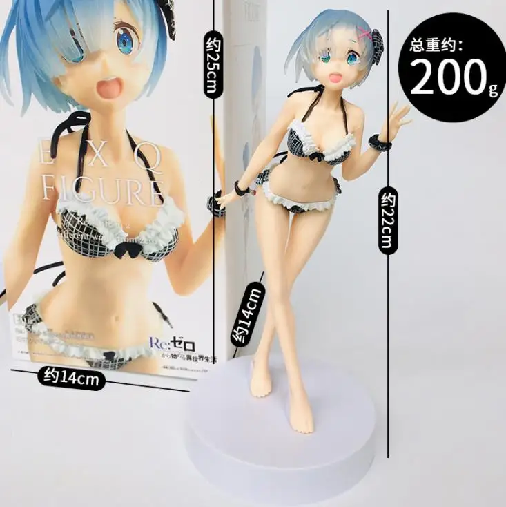 Аниме Re: Zero Life в другом мире от рам и рем бикини EXQ ver. Сексуальная фигурка ПВХ экшн