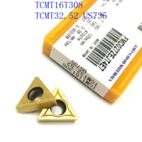 טונגסטן קרביד טונגסטן קרביד 20PCS TCMT16T308 / TCMT32.52 VP15TF / UE6020 / US735 קרביד הכנס מפנה CNC מפנה כלי כלי (3)