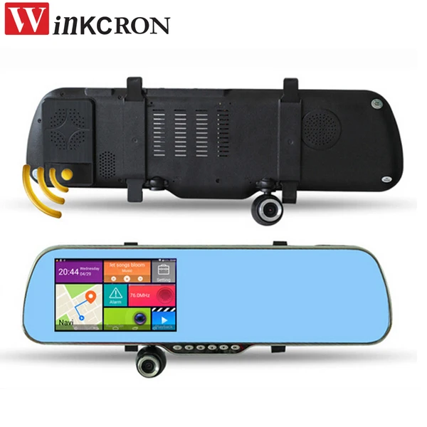 

SALE Android 4.4 with Wifi Car GPS Navigation 5'' TFT DVR Mirror Camera Dual Lens Video Recorder WIFI+WDR Function 8GB free Map