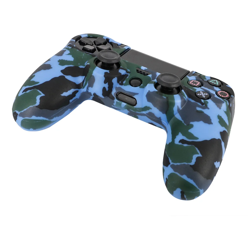 Camouflage Silicone Skin Protective case cover for PS4 Controller-9