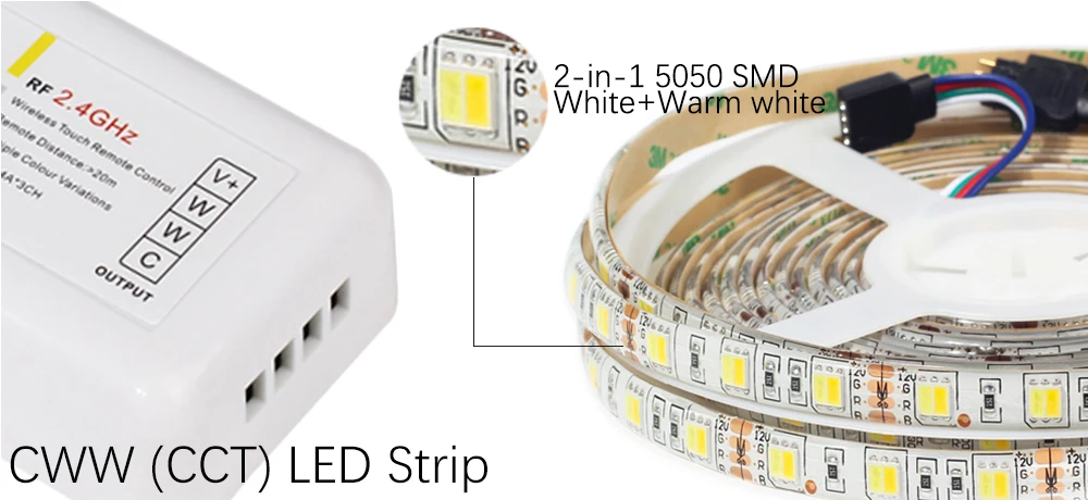 DC12V Светодиодные ленты SMD 5050 60 Светодиодный s/m 5 м/Roll IP20/IP65 Водонепроницаемый гибкая огни 5050 ЧМТ и натуральный белый 10 мм Ширина полосы