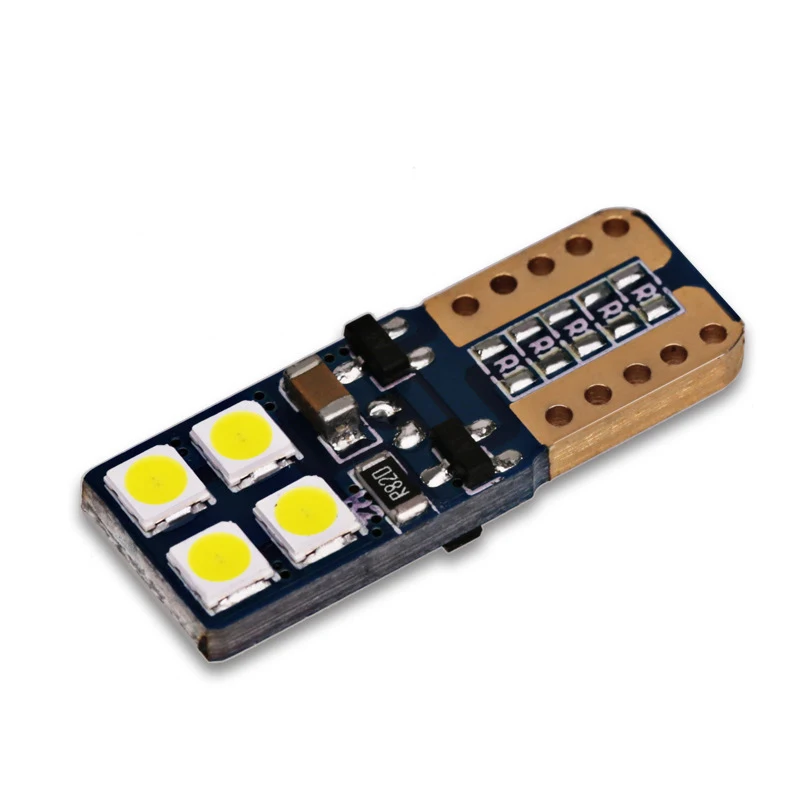 10 шт T10 Шина CAN светодиод 8SMD 3030 светодиодный W5W 194 Клин Сторона лампы для автомобилей номерных знаков инструмент освещение багажника внутренние лампы