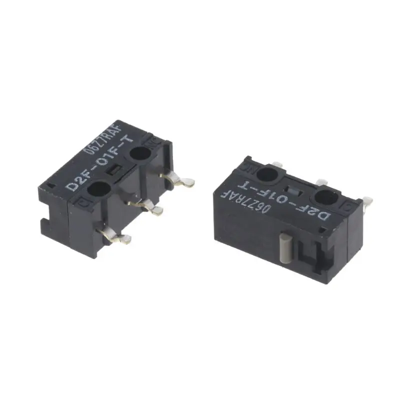 2 piezas ratón OMRON Original Micro interruptor D2F-01F-T punto gris para Logitech RAZER 10166