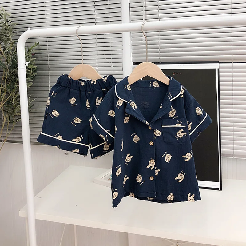 Boys Pyjamas Summer Luxury Brand High Quality Family Matching Pajamas Christmas Clothes Sleepwear Mommy and Me Family Look Suit