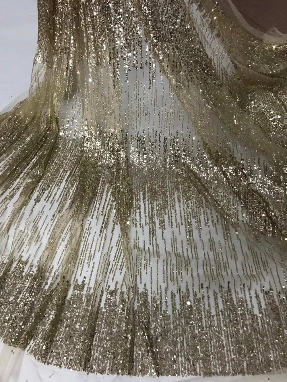 Hot selling glued glitter sequins lace fabric Jolin-92918 African French net tulle Lace Fabric for party | Дом и сад