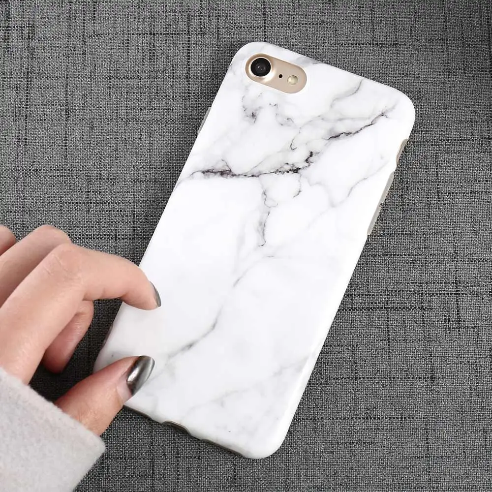 Luxury Marble Pattern i 7 Phone Cover Case For iPhone 7 Plus Soft TPU Back Cover For iPhone7 Plus Black Phone Accessories Coque (14)