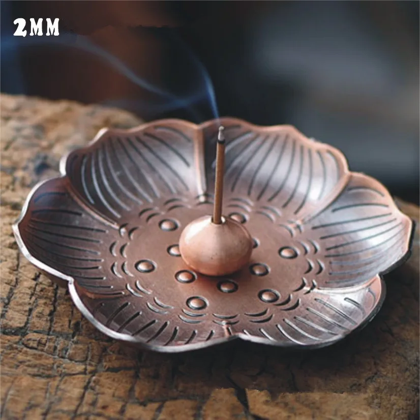 1 шт. креативный домашний декор Lotus Plum Blossom сплав курильница катушка для ладана 2 мм