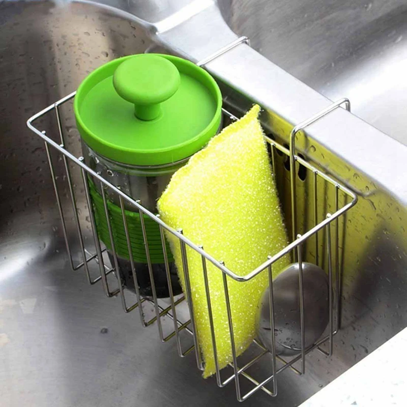 

Kitchen Supplies Fruit Storage Hanging Drainer Basket Snap Sink Rack Bathroom Accessory Kitchen Organizer Hanging Storage Holder