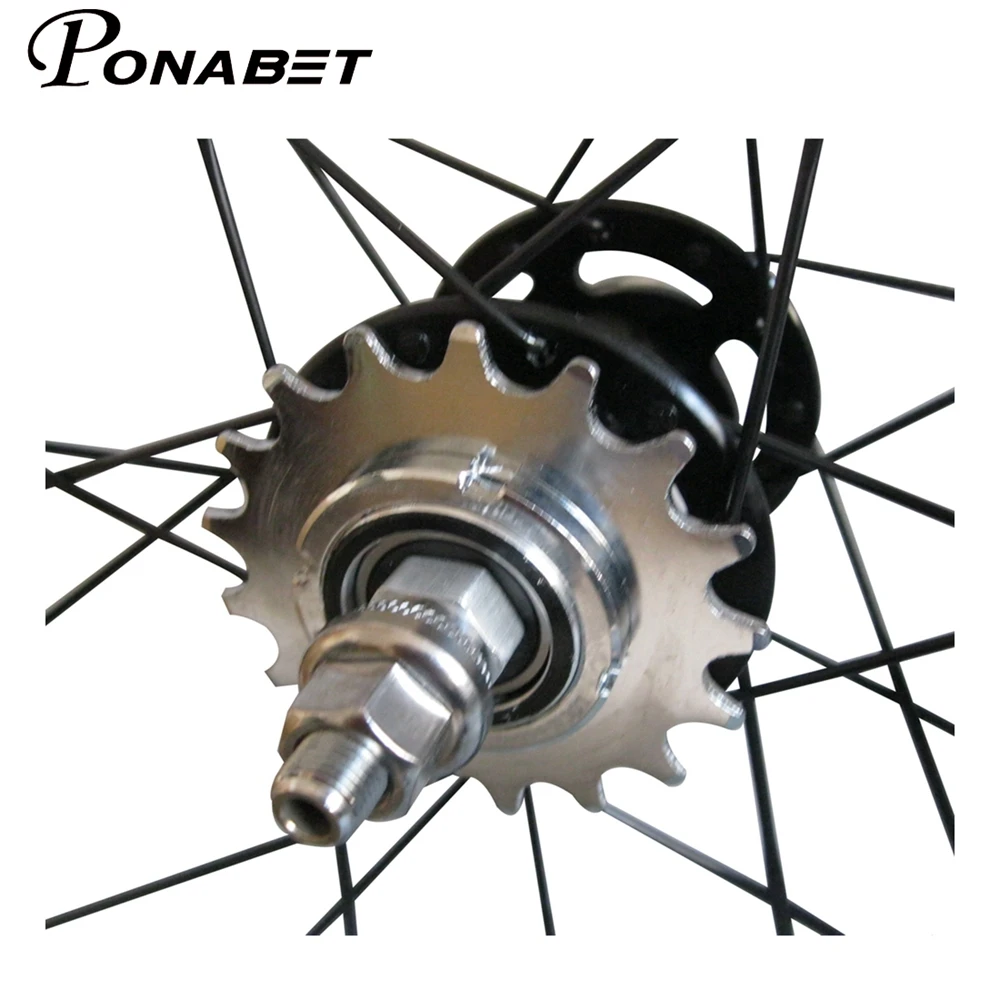 PONABET 700C полный углерод 60 мм клинчерная фиксированная шестерня (гусеница) Колесная