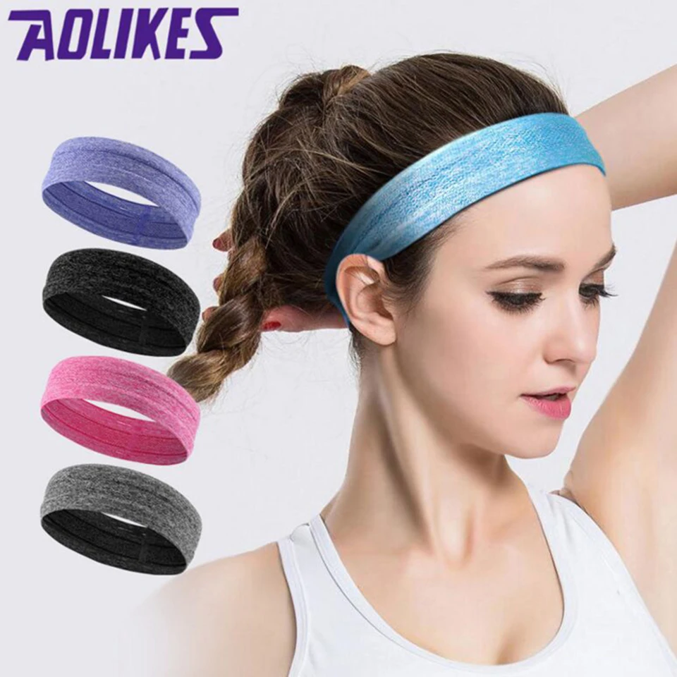 AOLIKES 1 шт. повязка от пота для мужчин Sweatband женские головные повязки для йоги Налобные повязки на голову спортивная безопасность для бега и тенниса