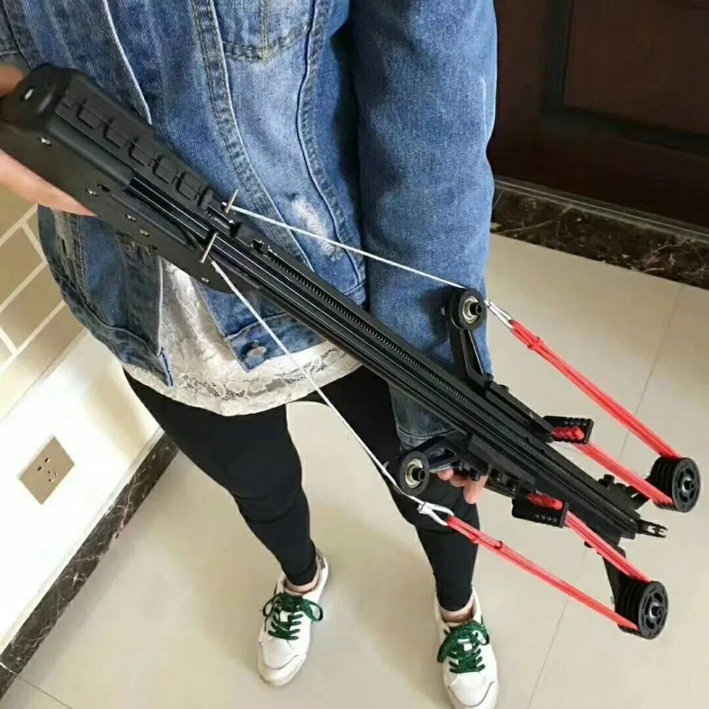 Billige Semi Automatische Schleuder Jagd Angeln Bogen Katapult Leistungsfähige Fix Reel Multifunktions Steel Ball Ammo Pfeil Kontinuierliche Schießen