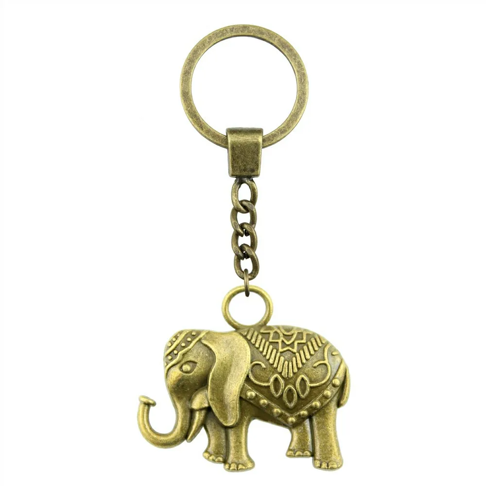 Double Sided Elephant Keychain Souvenirs Key Holder Wedding Gifts for