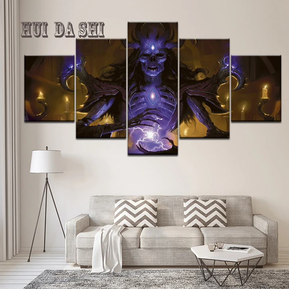 Modern Home Decorative Wall Art Modular Pictures Framework HD Prints Game Posters 5 Pieces Canvas D