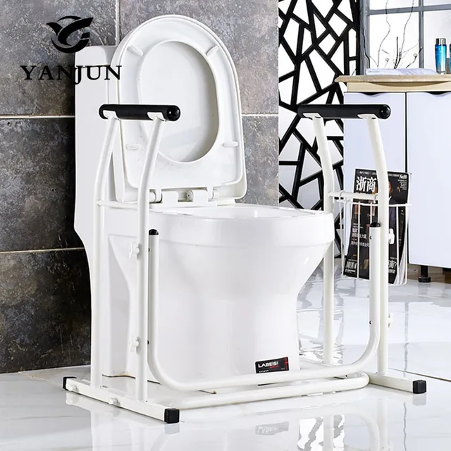 Yanjun Toilet Safety Assist Frame w Grab Bars Railings for Elderly
