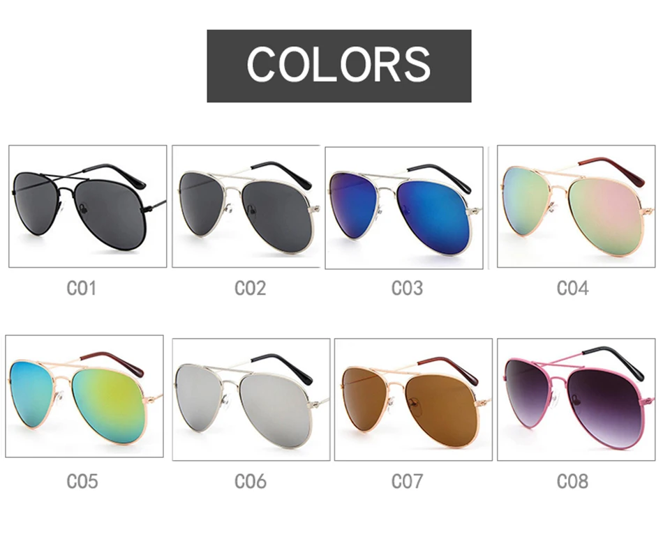 jumlai Kids Sunglasses Girls Boys Baby Child  Pilots Sun Glasses Goggles 2019 Trend Mirror Glasses Brand Children Shades (3)