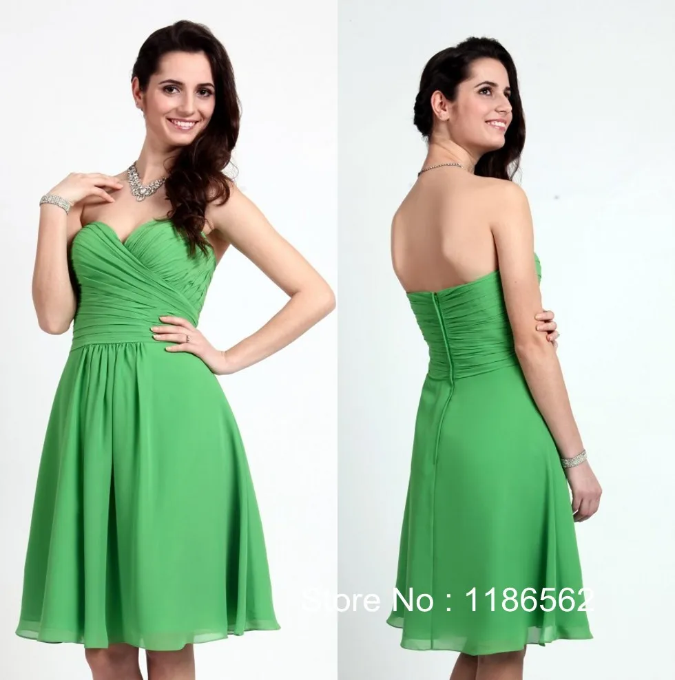 Emerald Green Chiffon Sheer Lace Top Evening Prom Dress With Half Green Formal Gown