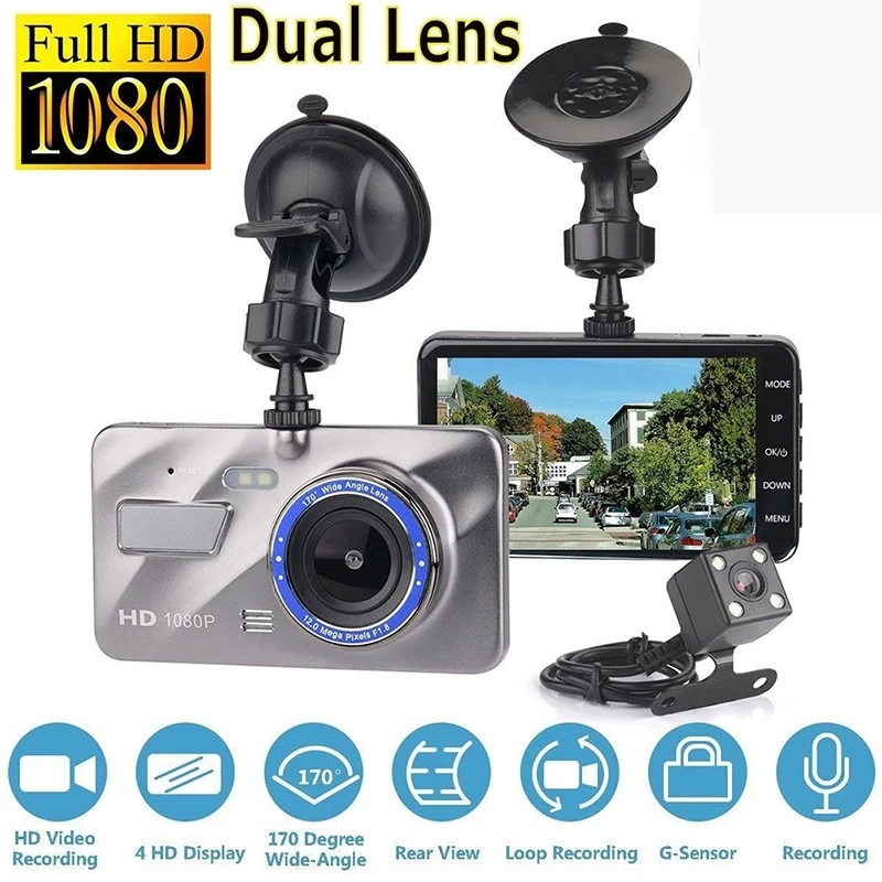 

WIIYII HD 4 inch Dash Camera FHD 1080P G-Sensor Wide View Angle 170 Degrees Car DVR Monitoring Dash Cam 5