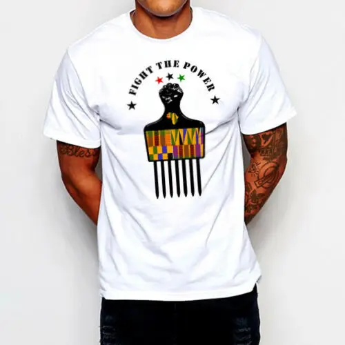 

Afro Pick Kente Pattern T-Shirt African Root Black Panther Wakanda Royal Melanin