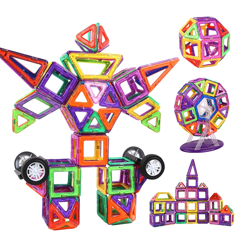 

Kidsrun Regular Large Size Magnetic Designer Building Construction Toys Set Magnet Educational Toy For Children Kids Boys Girls