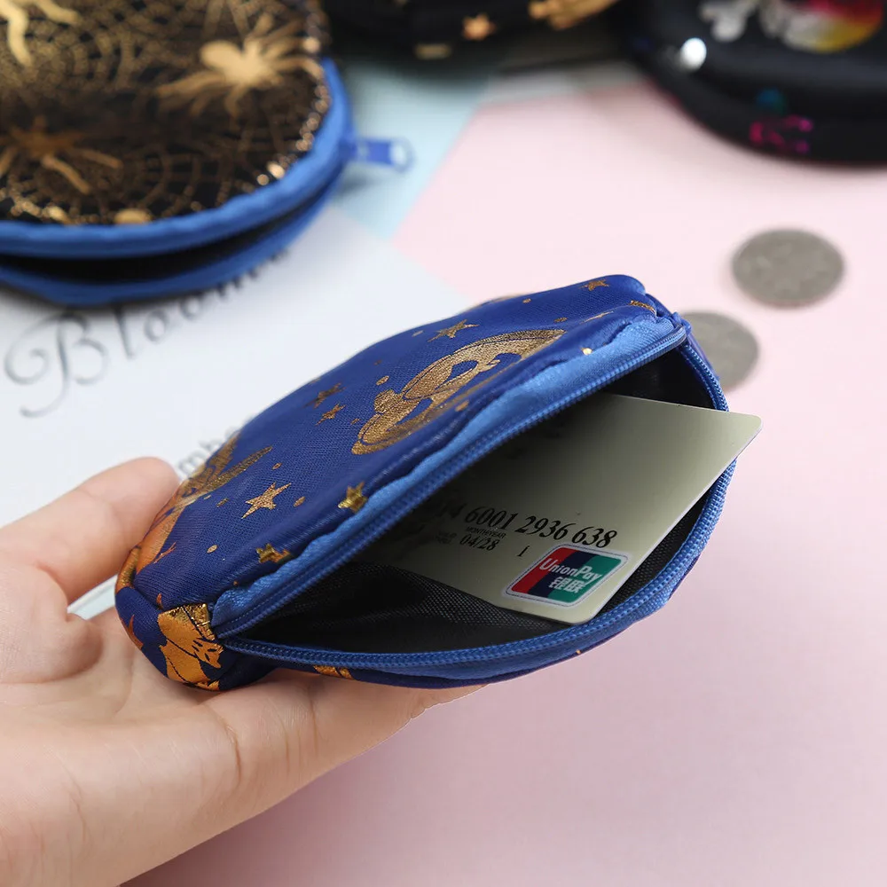 Женский кошелек с тыквой на Хэллоуин, небольшой бумажник на молнии, Дамский кошелек, лучший подарок для подруги, кошелек для монет, monederos@ W