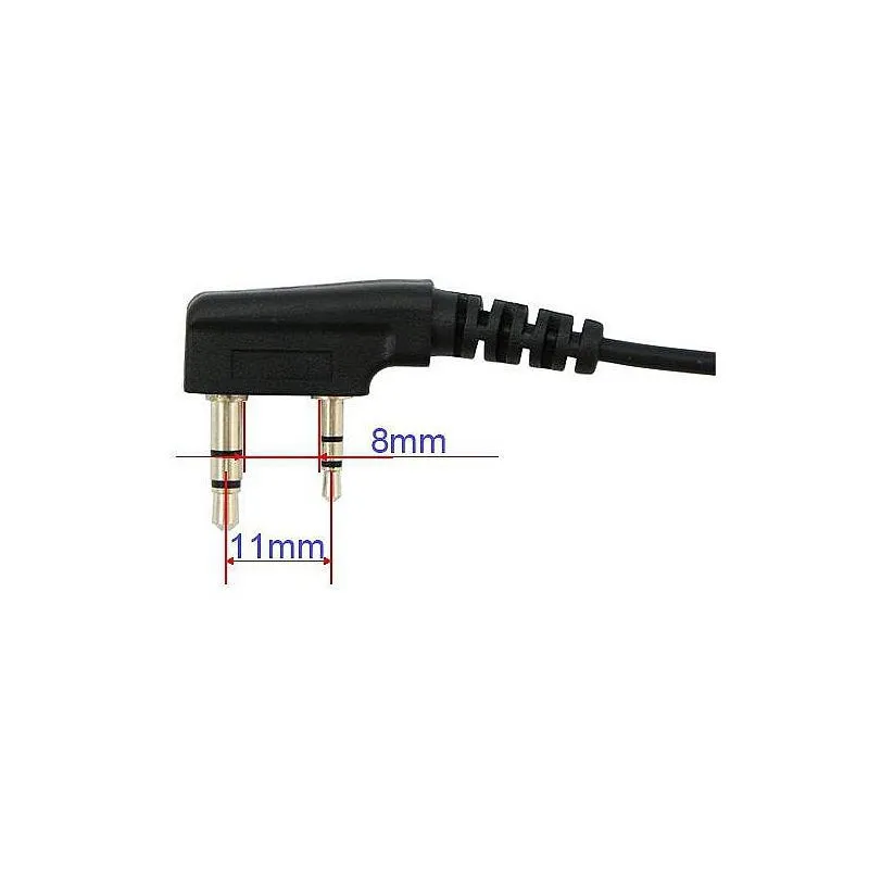2 Pin PPT baofeng Headset Throat Microphone For uv 5r baofeng uv 5r BF 888S Kenwood Accessories Radio Walkie Talkie Throat Mic