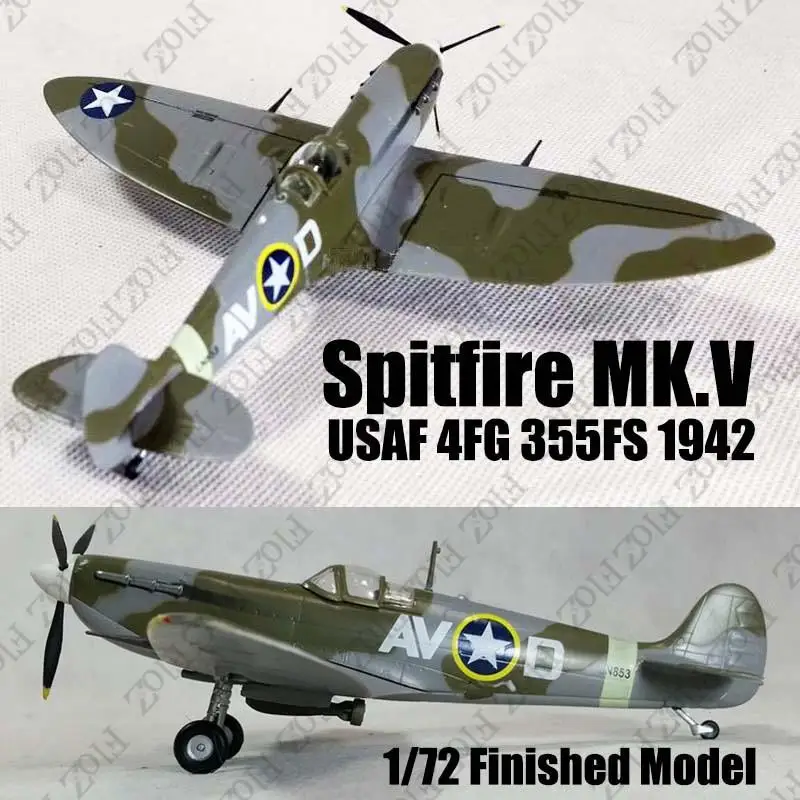 

WWII Spitfire MK.V USAF 4FG 355FS 1942 1/72 finished plane Easy model