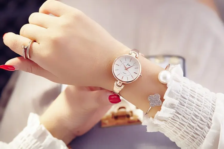 Бренд JW, женские роскошные часы-браслет, розовое золото, кварцевые часы, Дамская мода, платье, наручные часы, часы montres femme, подарки