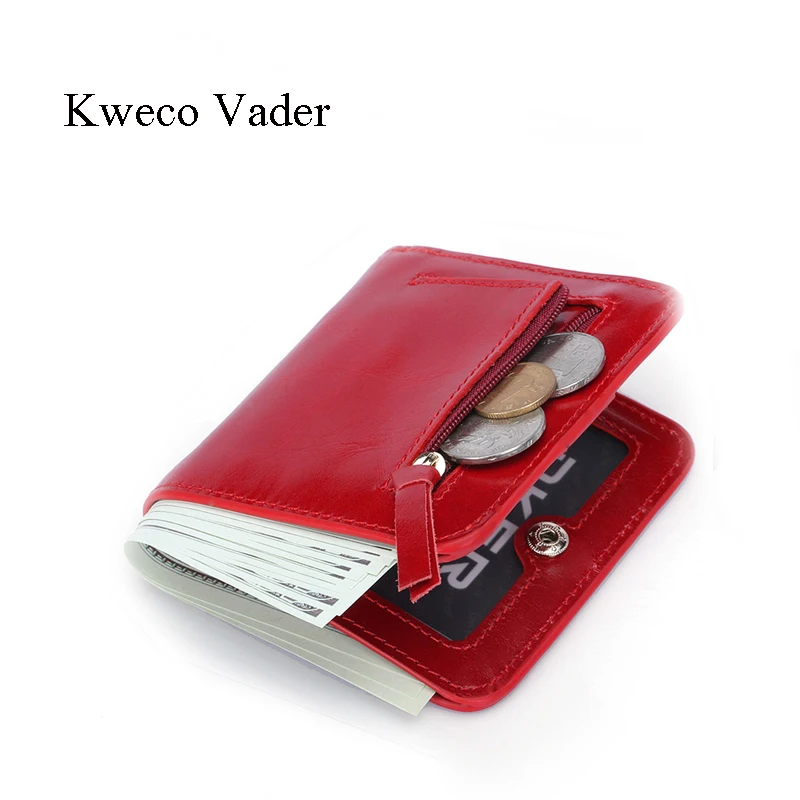 Женский кошелек из натуральной кожи Kweco Vader модный с карманами для монет