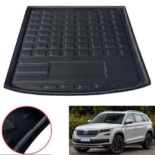 For Skoda Kodiaq 5 & 7 Seats Model 2017 2018 Car Rear Trunk Boot Liner Cargo Mat Luggage Tray Floor Cover Styling Accessories For Skoda Kodiaq 5 & 7 Seats Model 2017 2018 Car Rear Trunk Boot Liner Cargo Mat Luggage Tray Floor Cover Styling Accessories