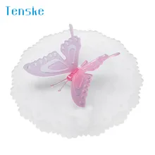 Кофейная кружка с бабочкой, крышка на присоске, герметичное уплотнение, крышка чашки, силиконовые крышки для кружек, Прямая поставка