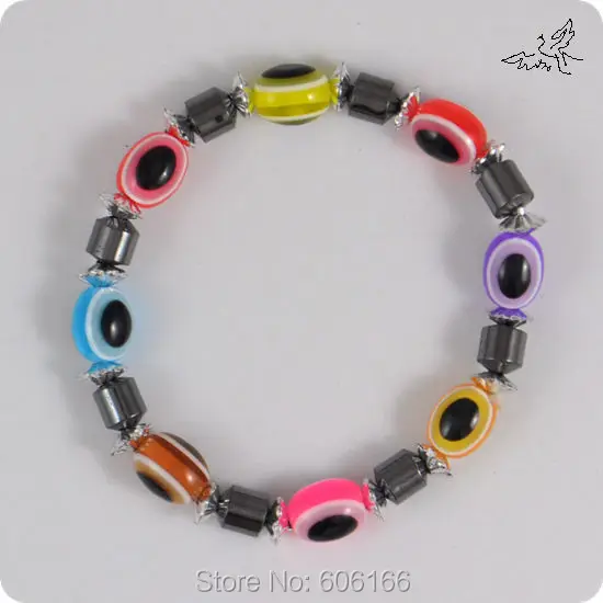 20pc/lot Multicolors Bohemia Hematite Bracelet Evil Eyes Fish Eye Bead