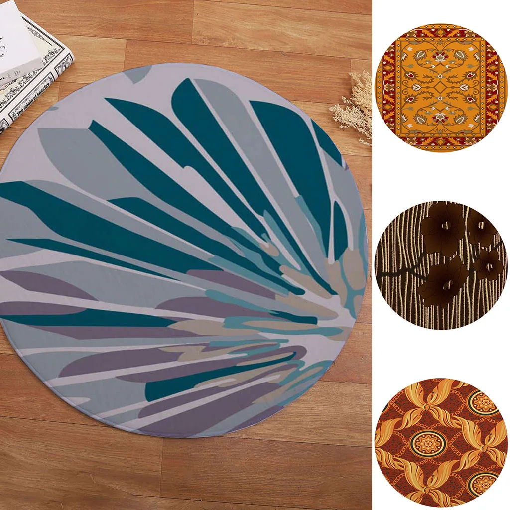 

Round carpet home bedroom carpet Round Rug Art Deco Rug Living Room Bedroom Study Children Playroom Soft Carpet 8#G6