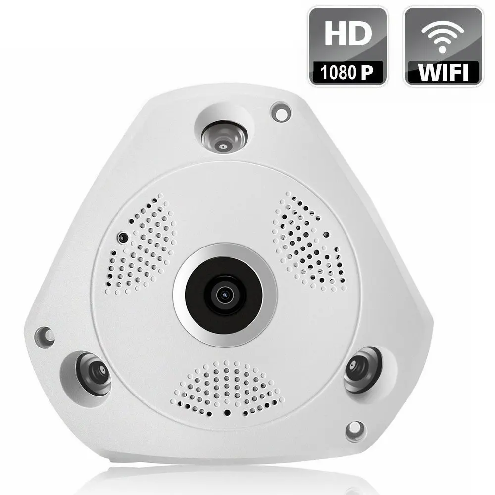 Kruiqi панорамная Беспроводная ip камера 1080P домашняя охранная VR 360 степени камеры