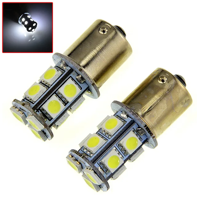 10 шт. P21W BA15s 1156 5050 SMD 13 светодиодные лампы для автомобильных фар(источник света авто тормоз заднего хода указатели поворота и габаритных огней лампочки DC12V S25