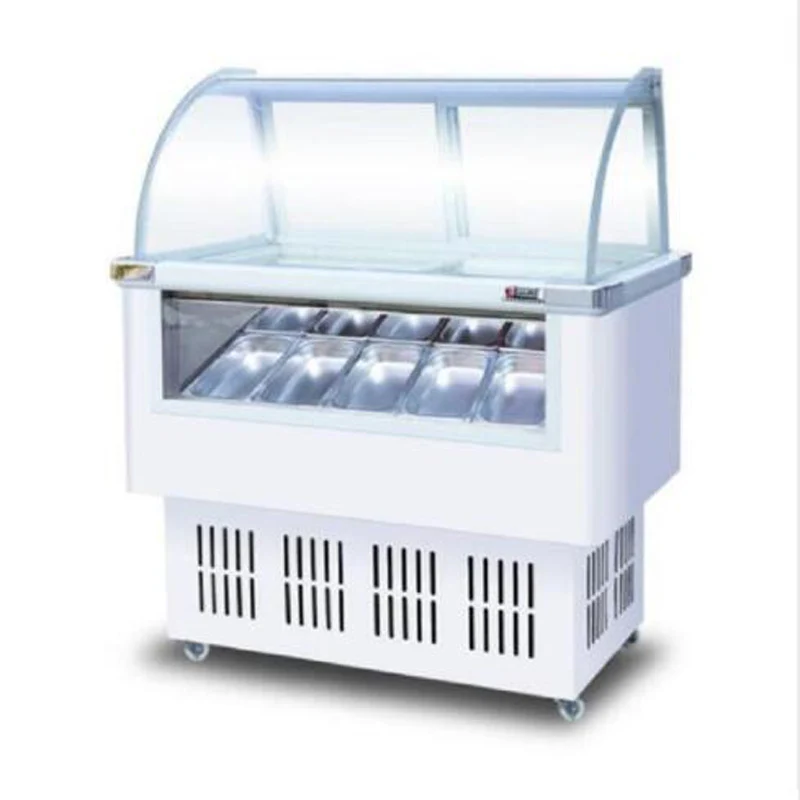 Glass display ice porridge freezer / DIY popsicle popsicle refrigerated /ice cream display cabinet 4