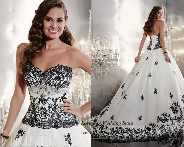 vestidos de novia blancos y negros de marca de lujo 2015 vestidos de