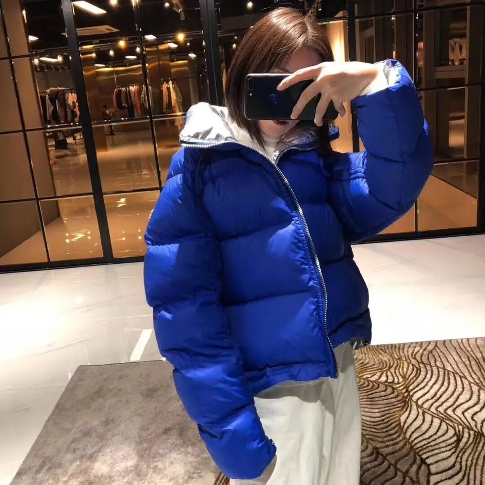 Koop Winter Jas Vrouwen 2019 Vrouwelijke 90% Witte Eend Donsjack Vrouwen Winter Dubbelzijdig Losse Down Jas Breasted Dikke Down parka