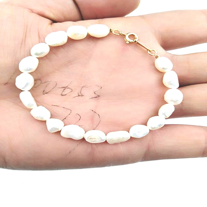 Ручной работы натуральный браслет с жемчужинами в стиле барокко для женщин модные ювелирные изделия Модные маленькие бисерные браслеты женские повязки Dames